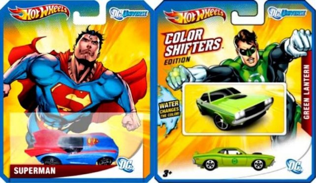 2012 Hot Wheels DC Universe and DC Universe Color Shifters sneak 